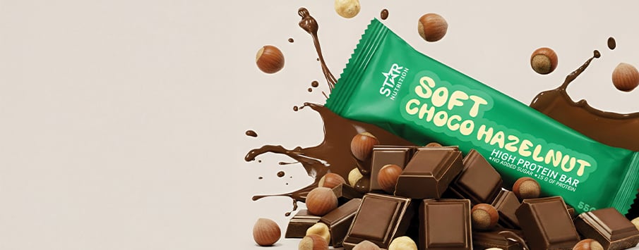 Star Nutrition Soft Proteinbar. Ny smag - Soft Choco Hazelnut